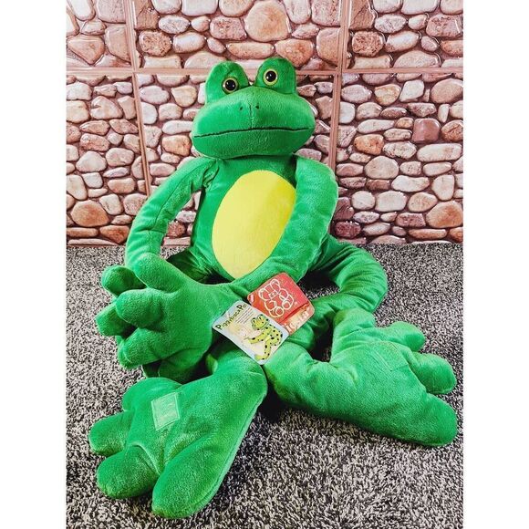 Fiesta 36” Solid Green Piggyback Pal Frog Plush Large, Stuffed Animal, Toad #B9 - Picture 1 of 9